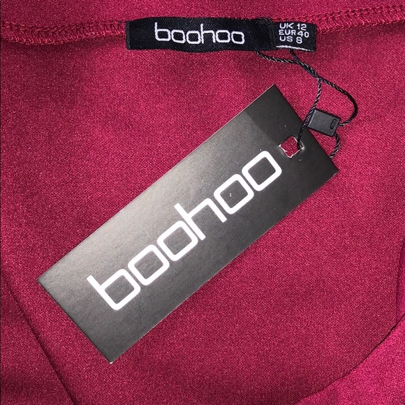 Deep red off the shoulder body suit - Picture 3 of 4